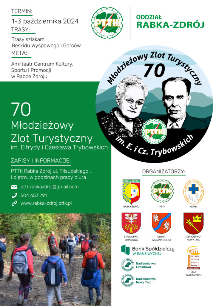 70 jubileuszowy Młodzieżowy Zlot Turystyczny im. Elfrydy i Czesława Trybowskich